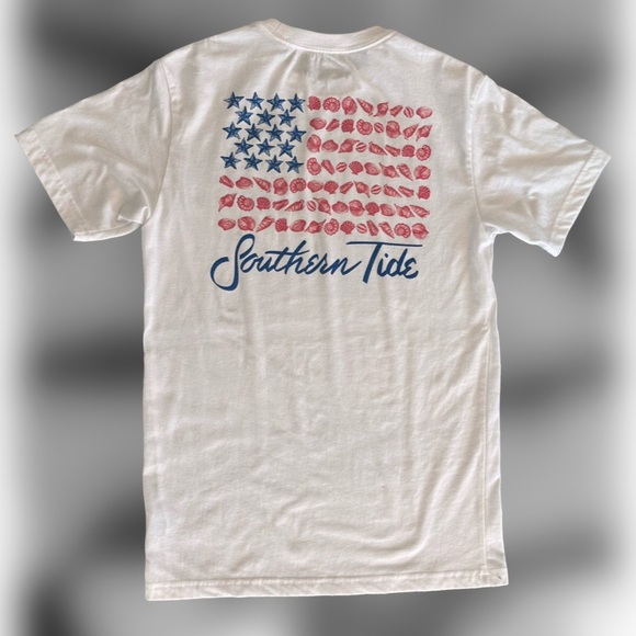 Southern Tide Patriotic Flag T-Shirt. Size XS - Picture 5 of 10